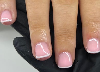Elegant French manicure at Bialana, Ramsgate Beach, New South Wales, AU. Experience luxury nail care.