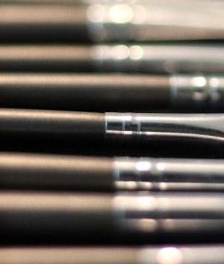 A set of professional makeup brushes at N.K Makeup Artistry, East London, Eastern Cape, ZA.