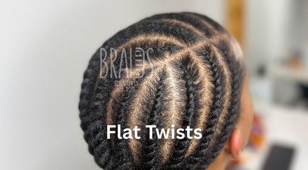 Intricate flat twists at Braidsbyvuyo - Natural Hair Salon, Sandton, Gauteng, ZA, showcasing professional styling.