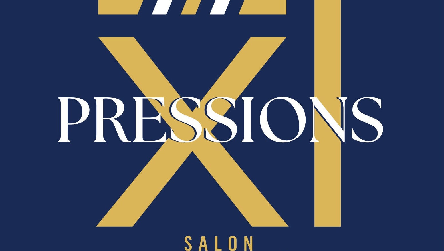 Xpressions Salon by Axios logo in Lake Worth, Florida, US, features bold gold and navy design.