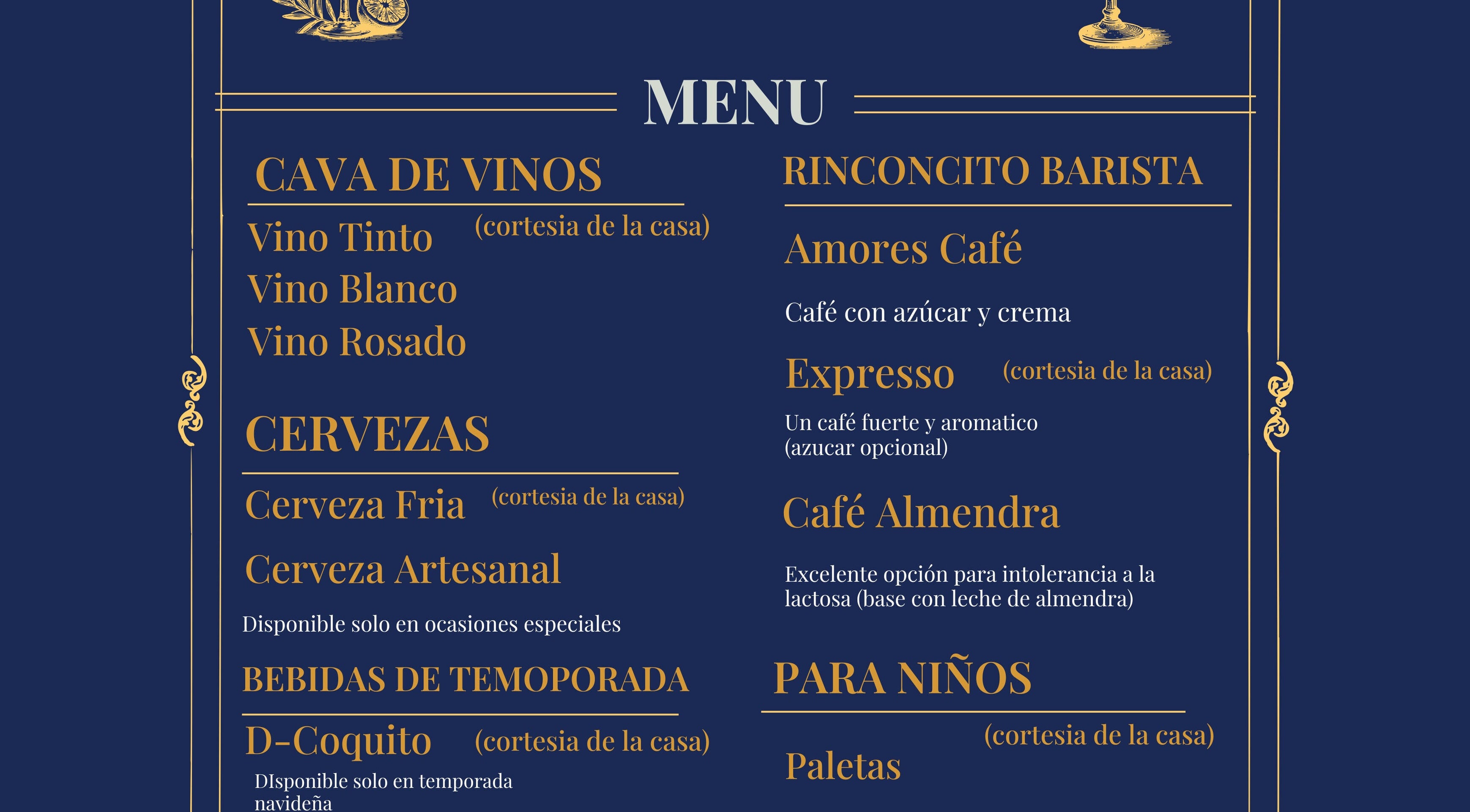 Elegant menu at Xpressions Salon by Axios in Lake Worth, Florida, US, showcasing fine wines and seasonal drinks.