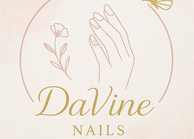 DaVine Nails logo featuring hand and flower design in Leigh on Sea, England, GB.