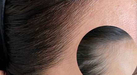 Close-up of skin detail from Gentle Cactus, Raffles Place, SG, highlighting hairline and complexion.