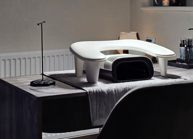 Cozy nail care station at The Glow Way - TGW, Bedford, England, GB, featuring modern manicure setup.