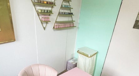 Stylish nail polish display at Ritual Nail Spa in Hebden Bridge, England, GB. Elegant and inviting atmosphere.