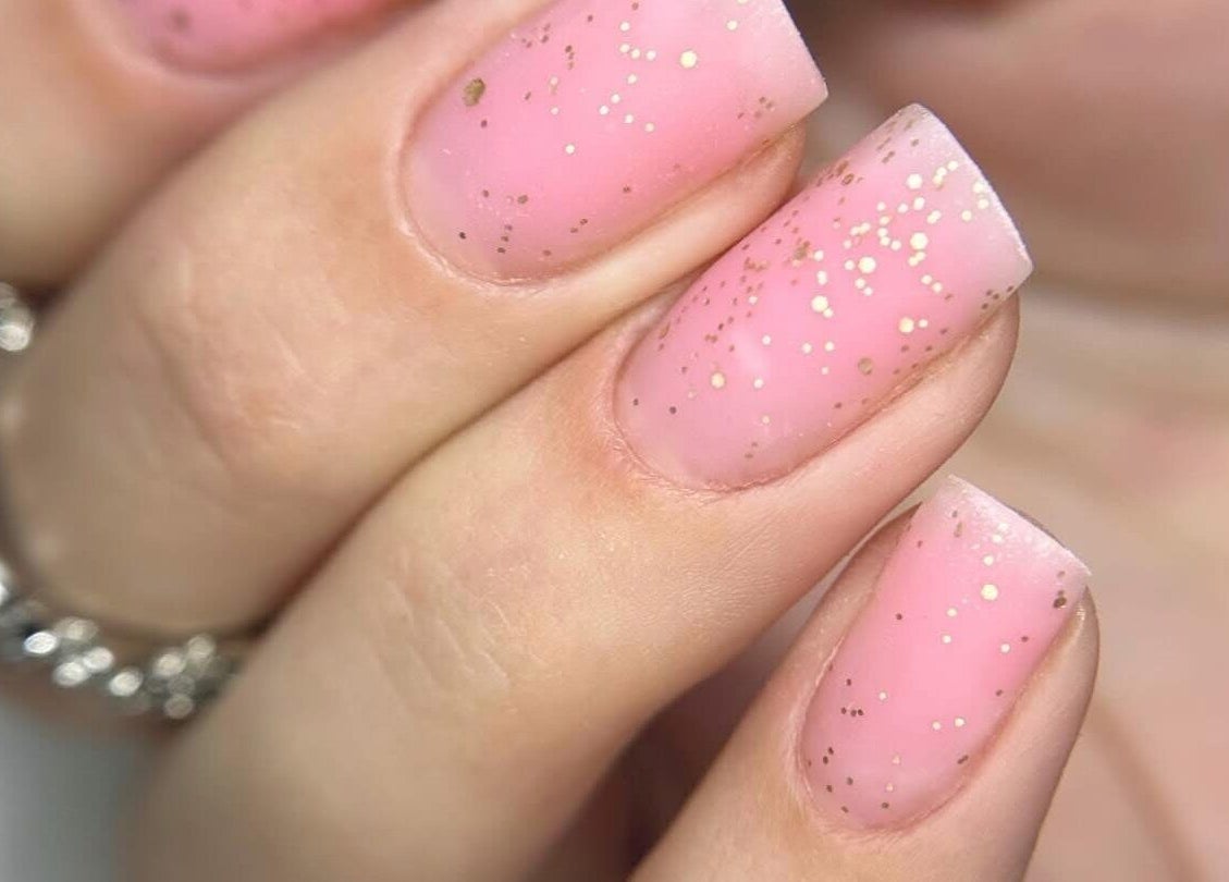 Pink glitter nails from Daniela Siantova Nail Courses, Hull, England, GB.