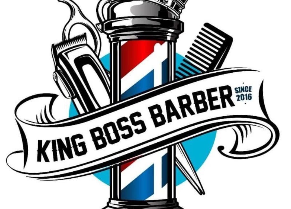 Logo de KING’BOSS Barber à Le Lamentin, Fort-de-France, MQ, mettant en avant des outils de barbier.