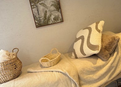 Relaxing spa bed with elegant decor at Beautyby L Cheshire in Northwich, England, GB.