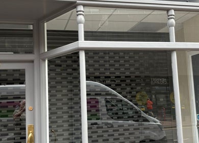 Elegant storefront of Thaidy Massage located at Newport, Wales, GB.