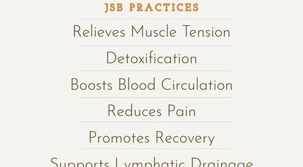 JSB Practices benefits listed for health and wellness in Ilford, England, GB.