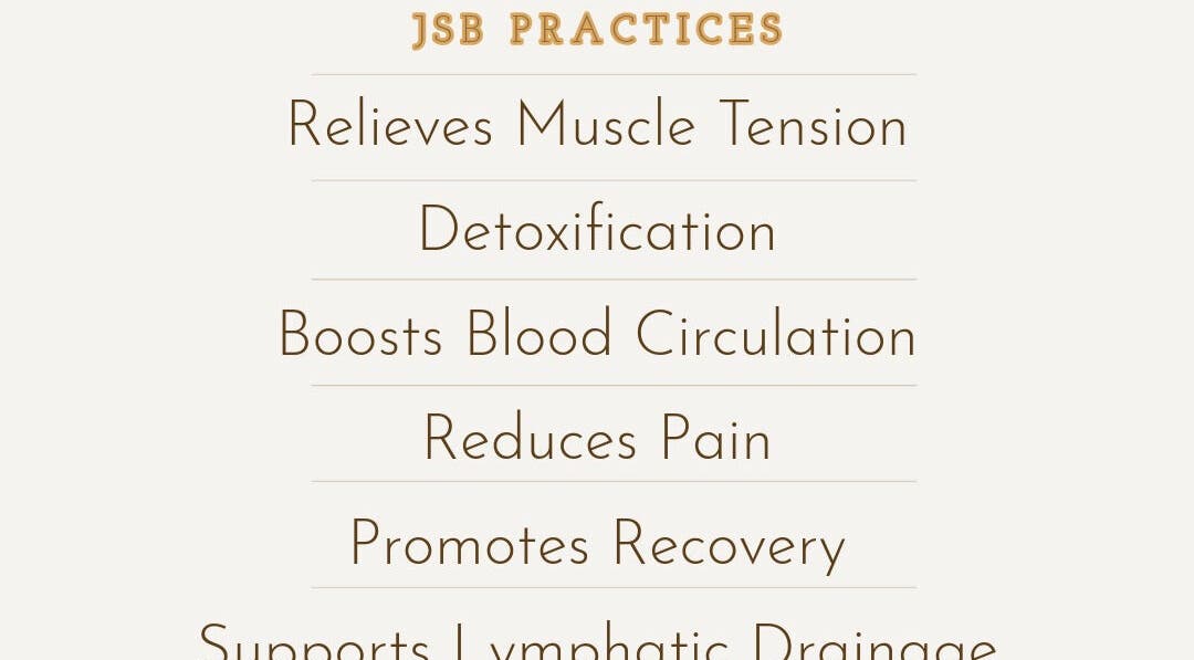 JSB Practices benefits listed for health and wellness in Ilford, England, GB.