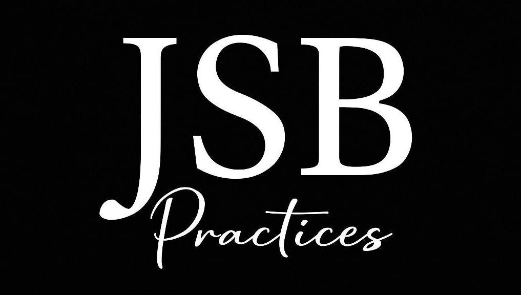 Elegant JSB Practices logo in Ilford, England, GB, highlighting premium beauty and wellness services.