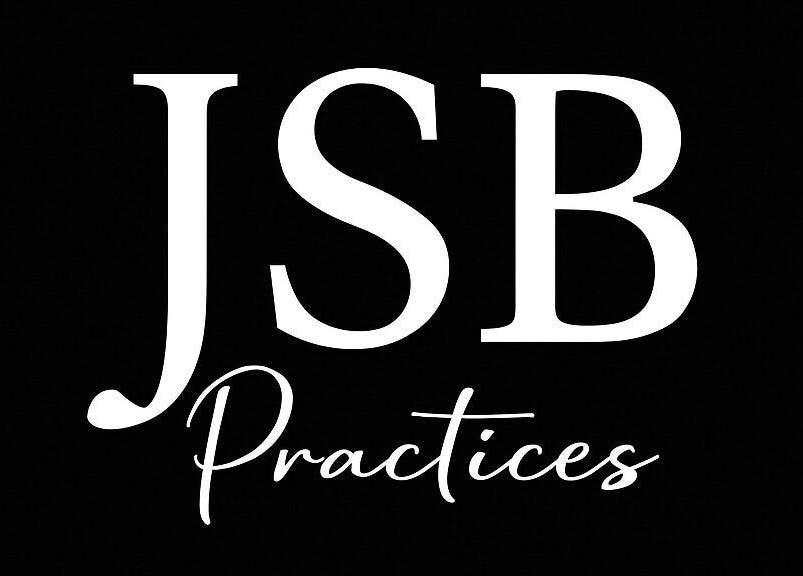 Elegant JSB Practices logo in Ilford, England, GB, highlighting premium beauty and wellness services.