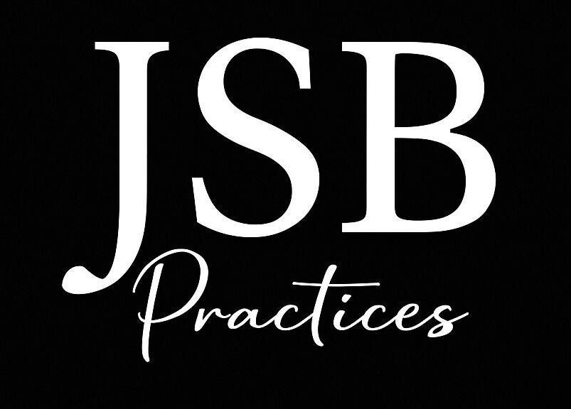 JSB Practices logo on a black background in Ilford, England, GB.