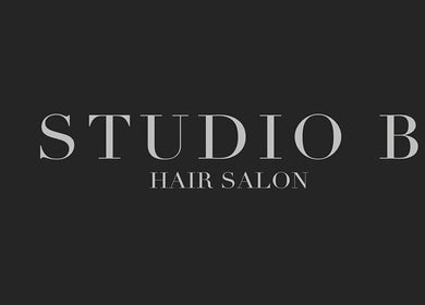 Studio B Hair Salon logo on a dark background in Melbourne, Victoria, AU.