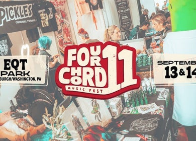 Four Chord Music Fest at EQT Park, showcasing vibrant vendor stalls in Washington, Pennsylvania, US.