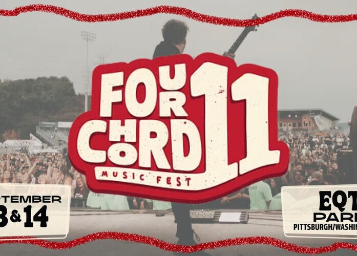 Crowd enjoying live music at Four Chord Music Fest, Washington, Pennsylvania, US.