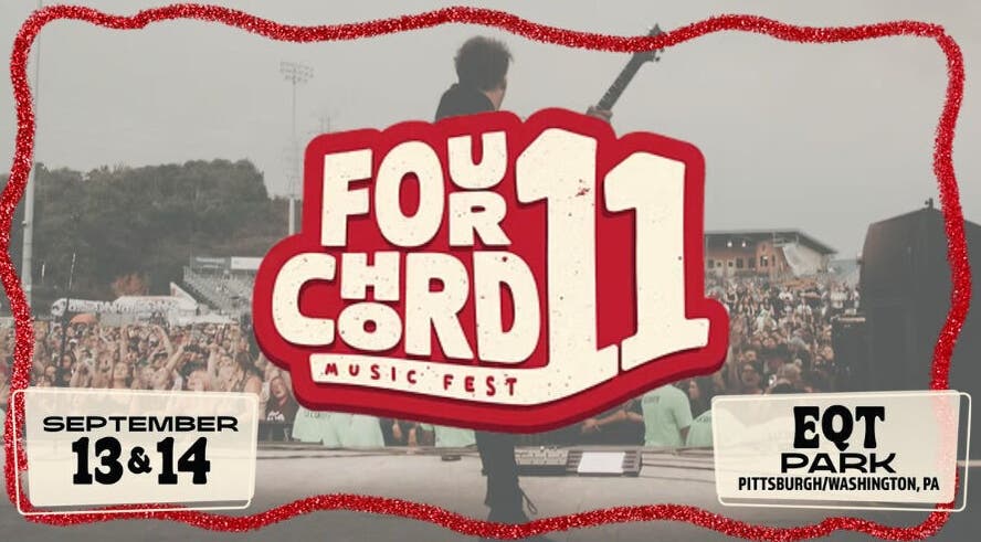 Crowd enjoying live music at Four Chord Music Fest, Washington, Pennsylvania, US.