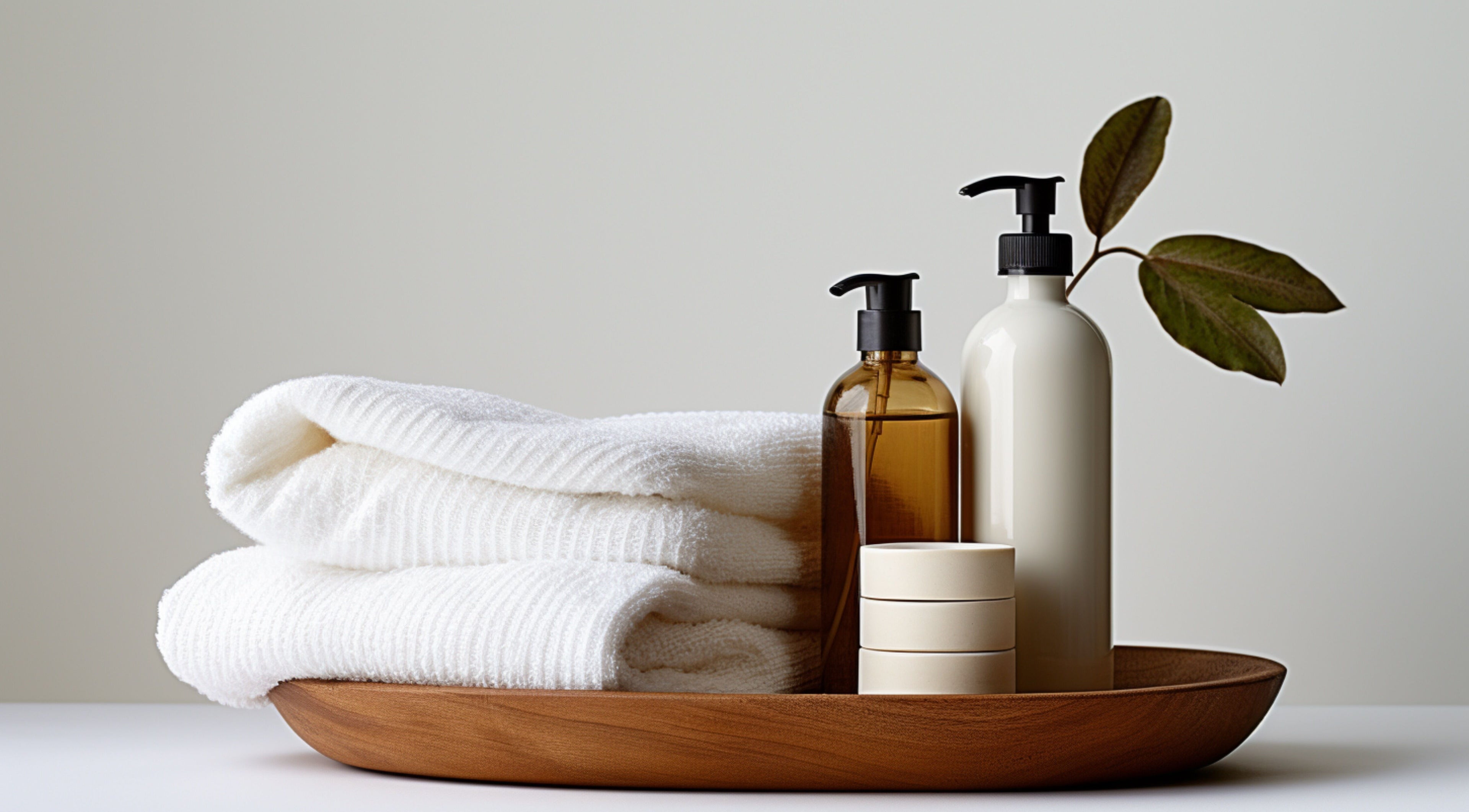 Luxury towels and spa products at Jo Haywood-Mann, Picket Piece, England, GB.