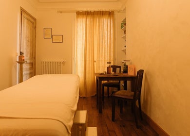 Salle de massage chez Prana Paris Massage et naturopathie selon l’Ayurvéda, Paris, Île-de-france, FR.