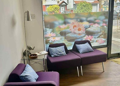 Relaxing seating area at Kenton Thai Massage Therapy Ltd. in London, England, GB with calming decor.