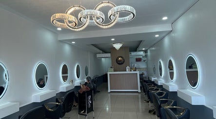 Elegant interior of RoyalGem Salon and Spa, Tarlac City, Central Luzon, PH, with chic styling stations.