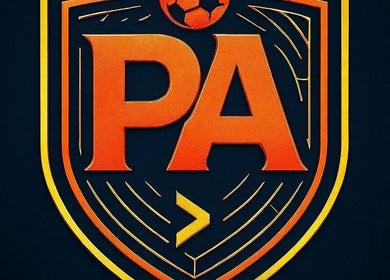 Stylized emblem of PeachPoint Academy, Suwanee, Georgia, US with orange initials on dark background.