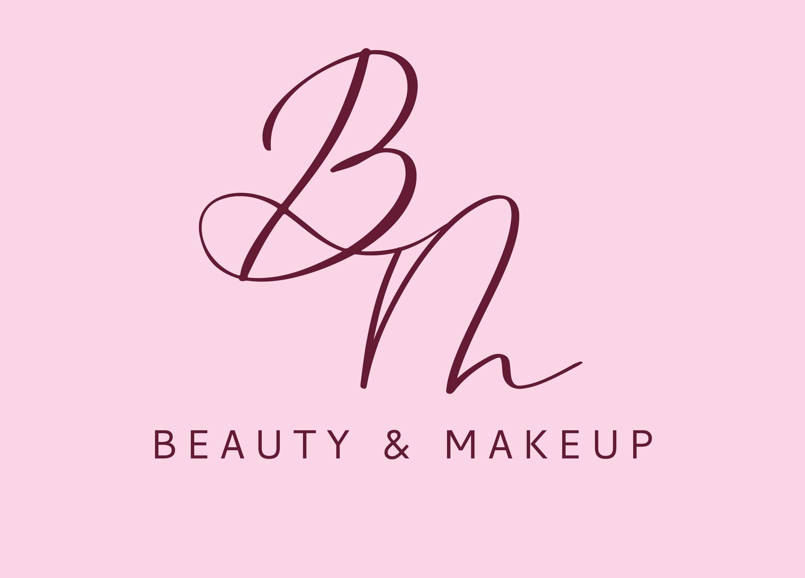 Logotipo de Barbi Montero - Beauty & Makeup en Concepción, Bío Bío, CL sobre fondo rosa.