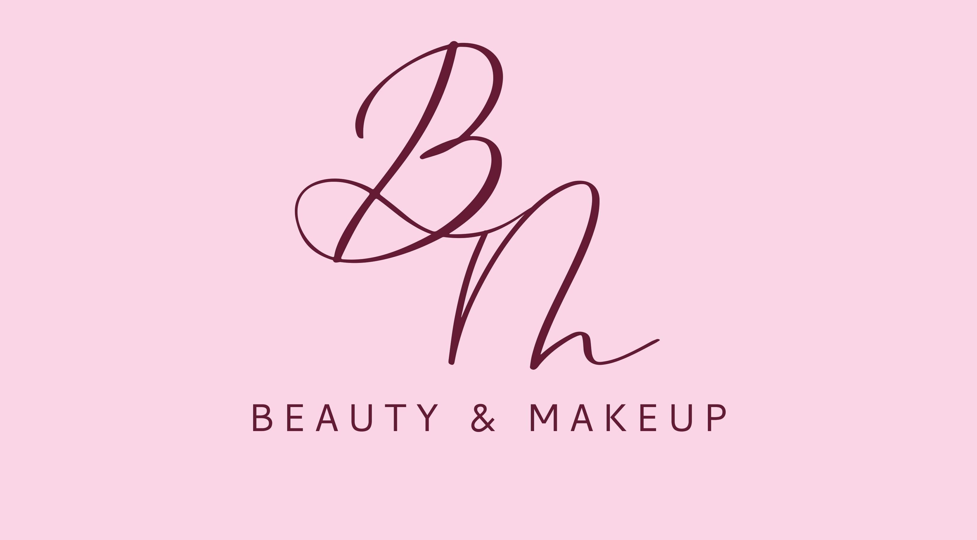 Logotipo de Barbi Montero - Beauty & Makeup en Concepción, Bío Bío, CL sobre fondo rosa.
