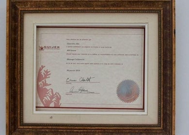 Diplôme encadré à Massothérapie Geneviève Alie, Saint-élie-de-caxton, Québec, CA. Expertise en massage californien.