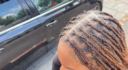 Intricate braid style showcased at Naomiscrownedtouch, London, England, GB.