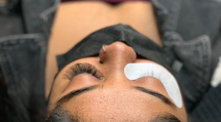 Close-up of eyelash extensions at Avn Aesthetics, Oshawa, Ontario, CA.