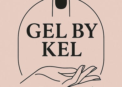 Stylized logo of Gel By Kel in Kings Hill, England, featuring a hand and nail design.