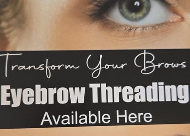 Eyebrow threading service at Beauty Divine, Royal Leamington Spa, England, GB.