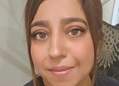 Close-up of a woman with a fresh makeover at Beauty Divine, Royal Leamington Spa, England, GB.