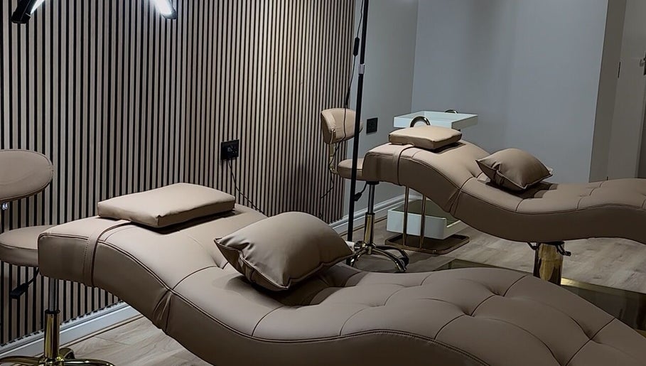 Luxurious reclining stations at Queen B Beauty, Newhaven, England, GB, offering a serene wellness experience.