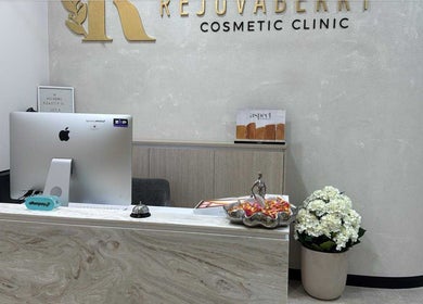 Reception at Rejuvaberry Cosmetic Clinic in Bull Creek, Western Australia, AU with modern decor and florals.