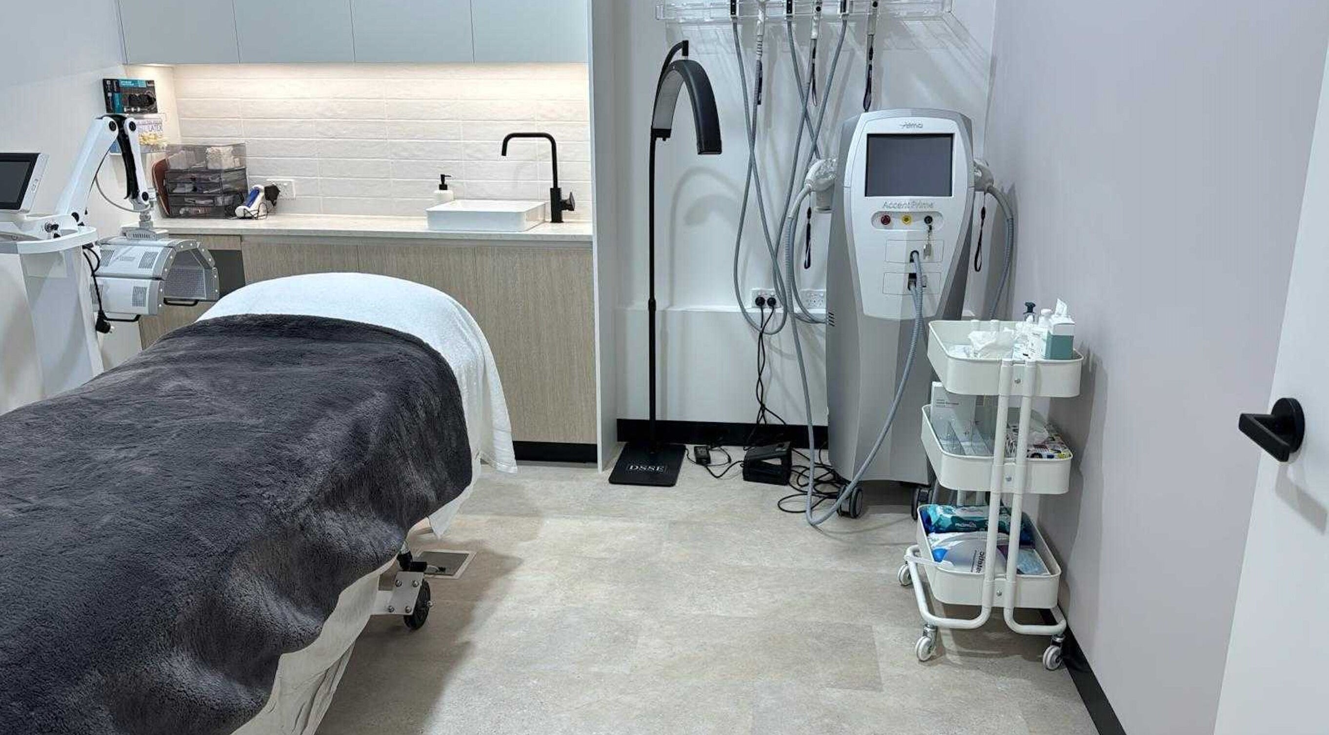 Rejuvaberry Cosmetic Clinic's treatment room with modern equipment in Bull Creek, Western Australia, AU.
