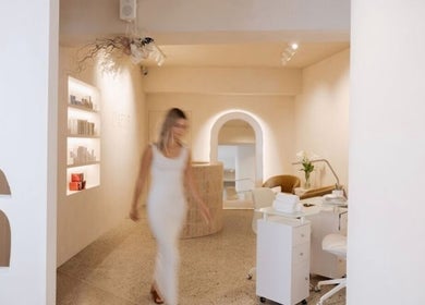 Stylish salon interior at Brows and Needle in Freshwater, New South Wales, AU showcasing modern design.