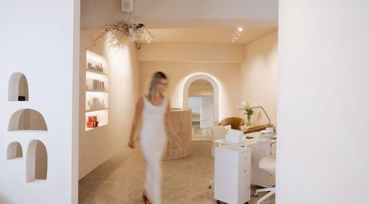 Stylish salon interior at Brows and Needle in Freshwater, New South Wales, AU showcasing modern design.