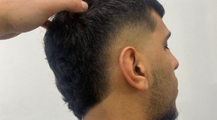 Close-up of a fresh haircut at Hair Tech Lounge, Munno Para, South Australia, AU, showcasing skilled barbering.