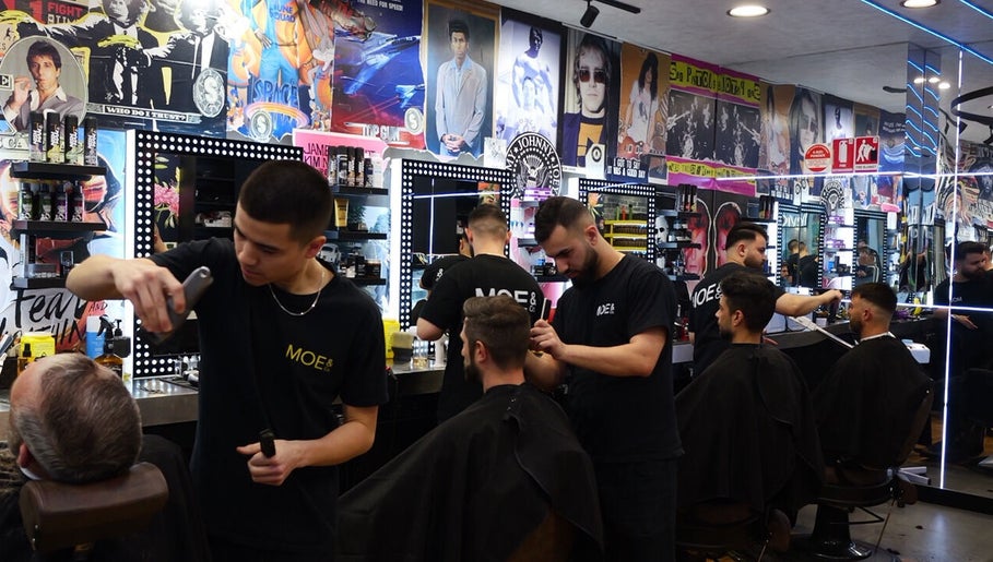 Stylists at Moe & Co West Gosford refining hairstyles, West Gosford, New South Wales, AU.
