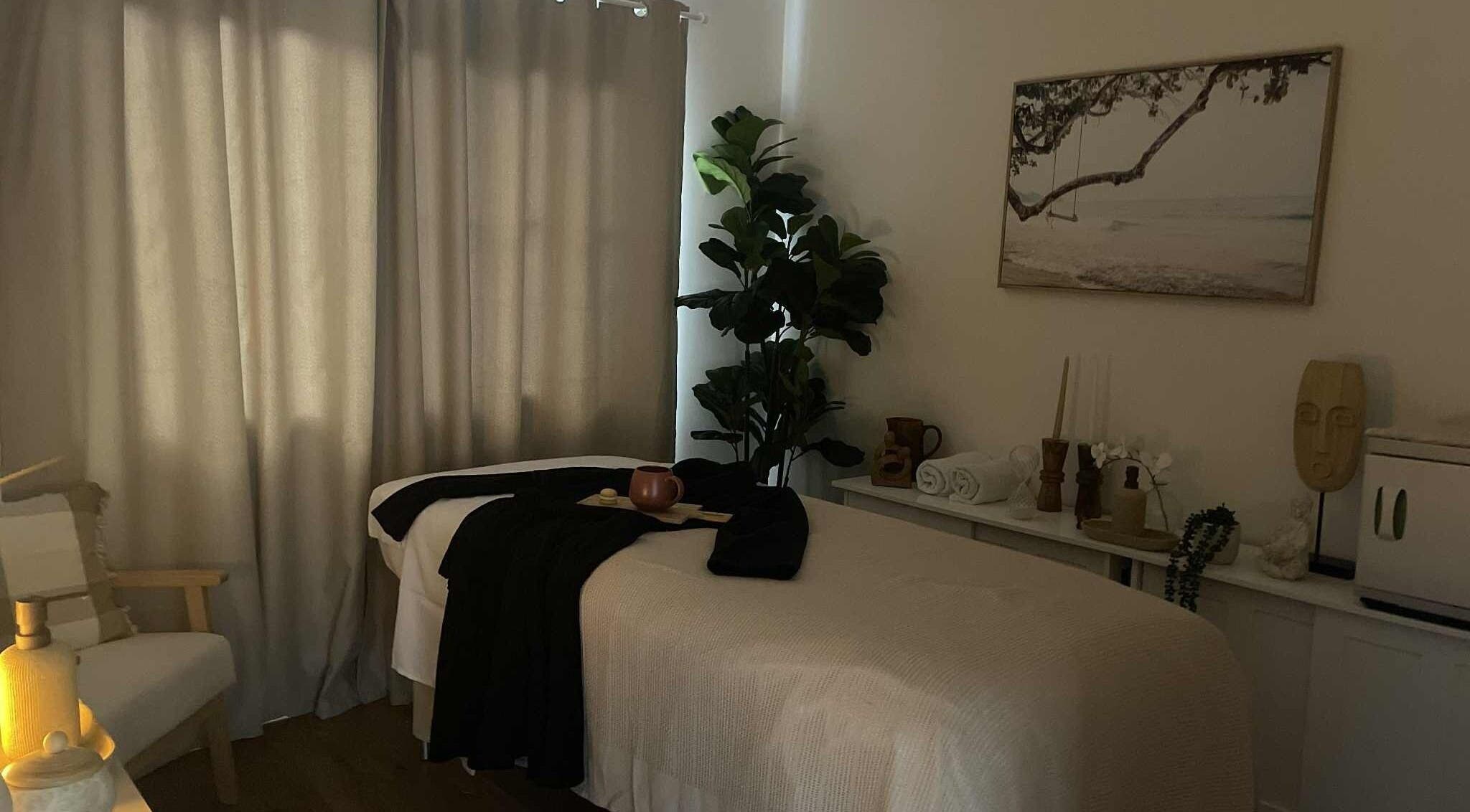 Relaxing massage room at Viktor - Men's Grooming Lounge, Little Mountain, Queensland, AU features plush decor.