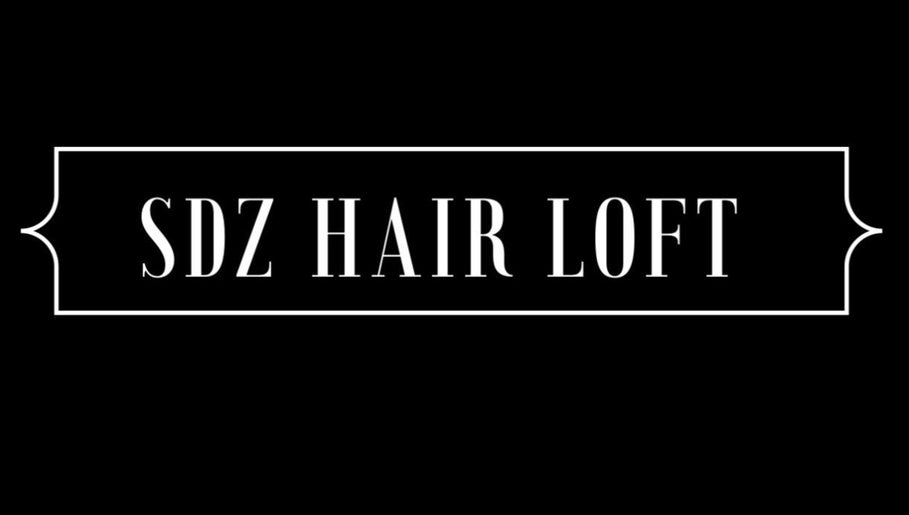 Elegant SDZ Hair Loft signage in Dublin, Ohio, US. Chic black and white design enhances brand identity.