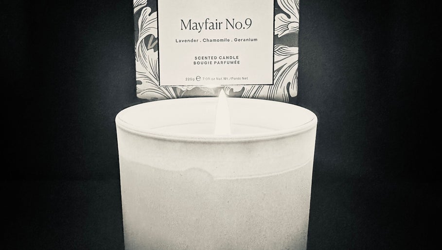 Soothing candle scent at Ashby Woulds Beauty, Overseal, England, GB.