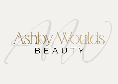 Ashby Woulds Beauty logo in elegant script, located in Overseal, England, GB.