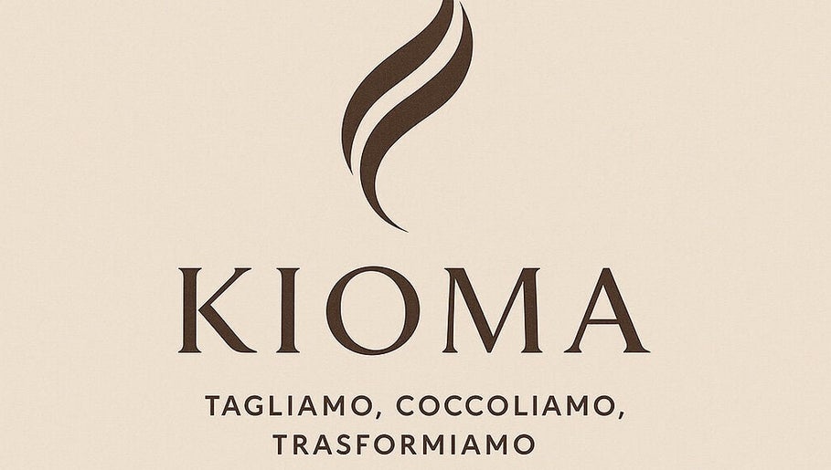 Logo del salone Kioma a Casale Monferrato, Piemonte, IT. Elegante design con slogan promozionale.