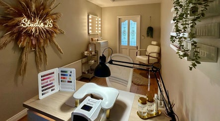 Cozy interior of Studio 25 by Sadhbh in Banagher, County Offaly, IE featuring elegant decor and nail station.