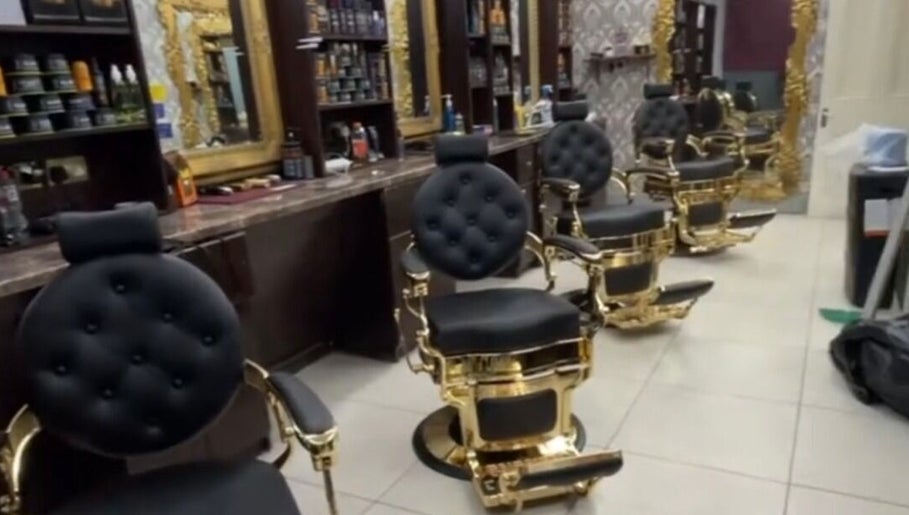 Luxurious barber chairs at Nanos Barber in Enniscorthy, County Wexford, IE, offering a premium grooming experience.