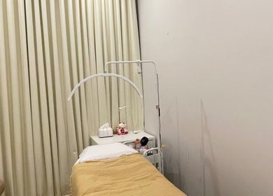 Calming treatment room at Mira's Lash Studio, Prospect, South Australia, AU with comfortable bed and soft lighting.